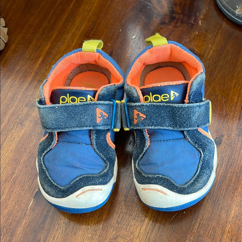 PLAE Kids' Navy and Orange Sneakers